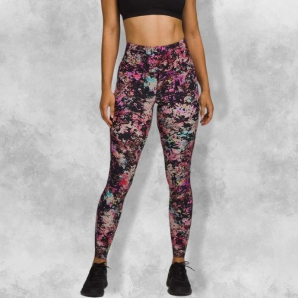 Lululemon Base Pace High-Rise Tight 28" Stencil Blossom Red Multi Women's US 0 C